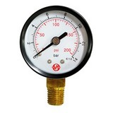 Manómetro 200 psi 2 pulg