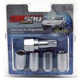TUERCA DE SEGURIDAD PARA LLANTA DE CARRO 12 X 1.25 MM 5 PZAS