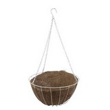 Canasta para planta metalica con fibra de coco 14 pulg (35.56 cm)