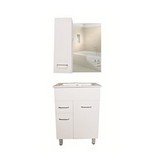 Gabinete con lavamanos y espejo color blanco de 60 x 45 x 87 cm