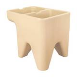 Pila plástica con 1 lavadero izquierdo color beige
