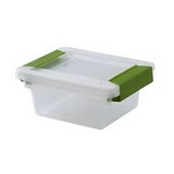 Caja mini organizadora transparente/verde sterilite