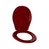 Asiento para inodoro redondo plastico rojo vino 129