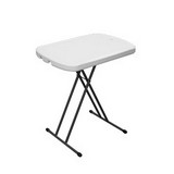 Mesa plástica plegable personal color blanco