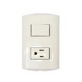 INTERRUPTOR CON TOMA POLARIZADO MODUS 15A 120VAC
