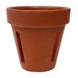 Maceta de barro tipo vaso 10 x 11 cms ranurada