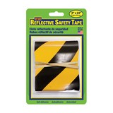 Cinta reflectiva negra amarilla 2x24 pulg