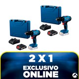 Kit - 2x1 taladro percutor 1/2 pulg+ 1 bateria 2.0 ah +cargador bosch